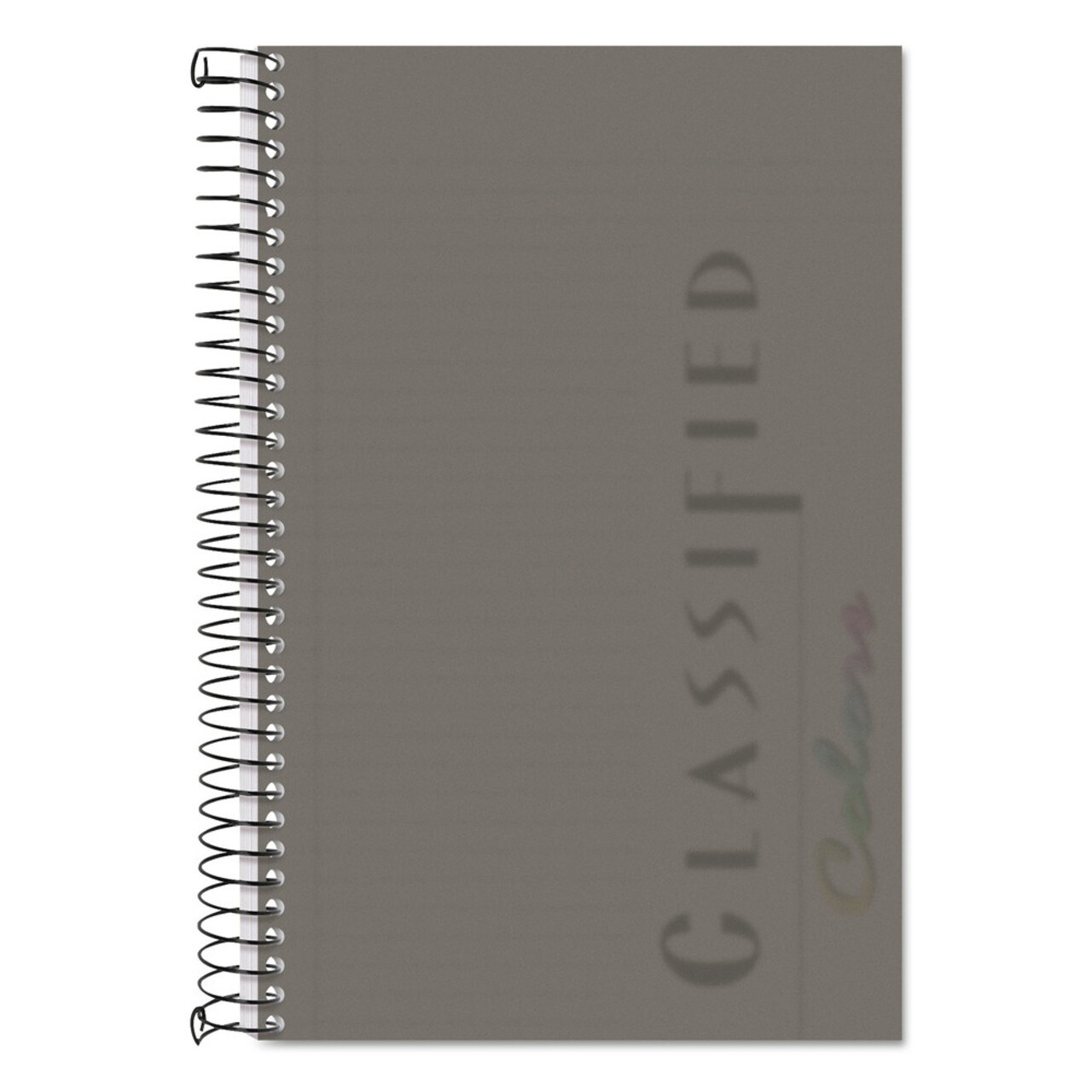 TOPS 8.5 in. x 5.5 in. Sheets 1-Subject Narrow Rule Color Notebooks - Graphite Cover